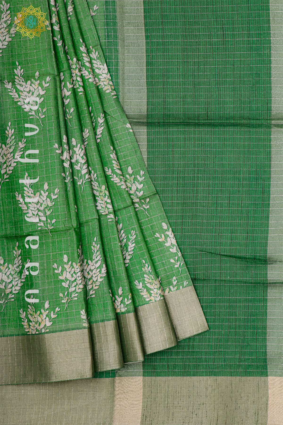 GREEN - SEMI TUSSAR SILK