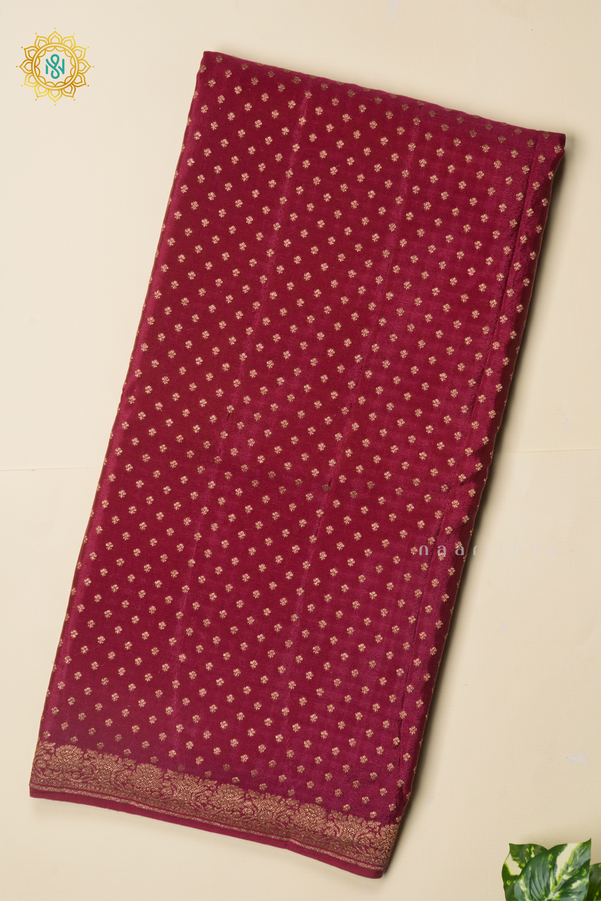MAROON - PURE BANARASI CREPE