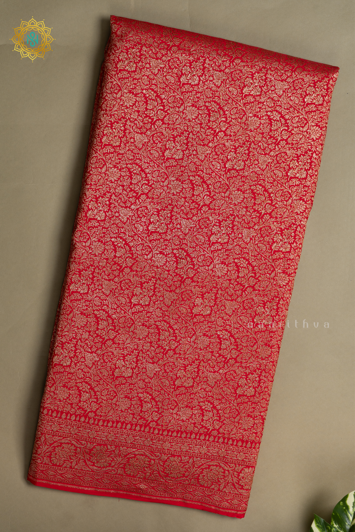 RED - PURE BANARASI CREPE
