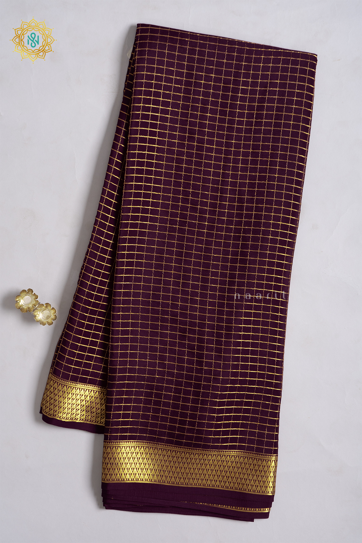 WINE - PURE MYSORE CREPE SILK