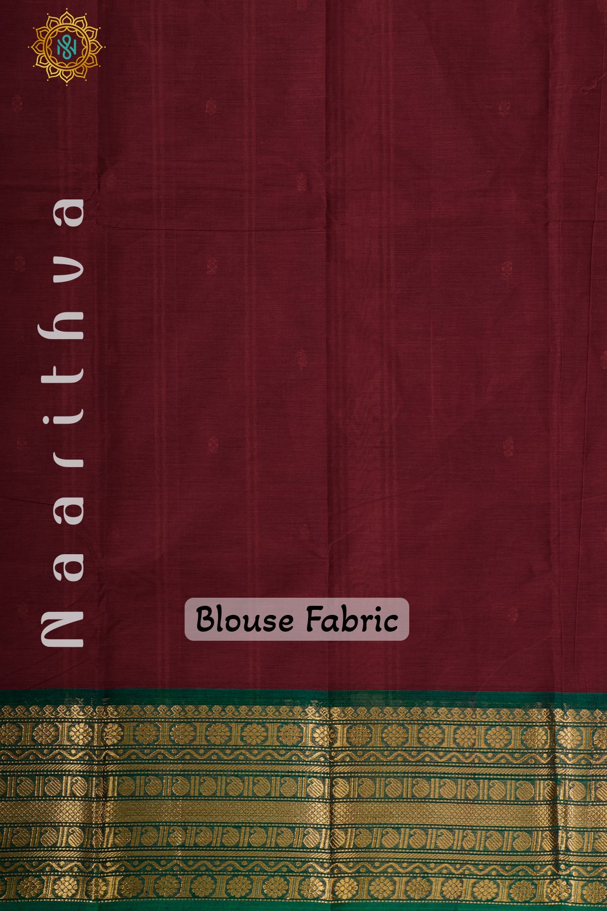 MAROON WITH GREEN - CHETTINAD COTTON