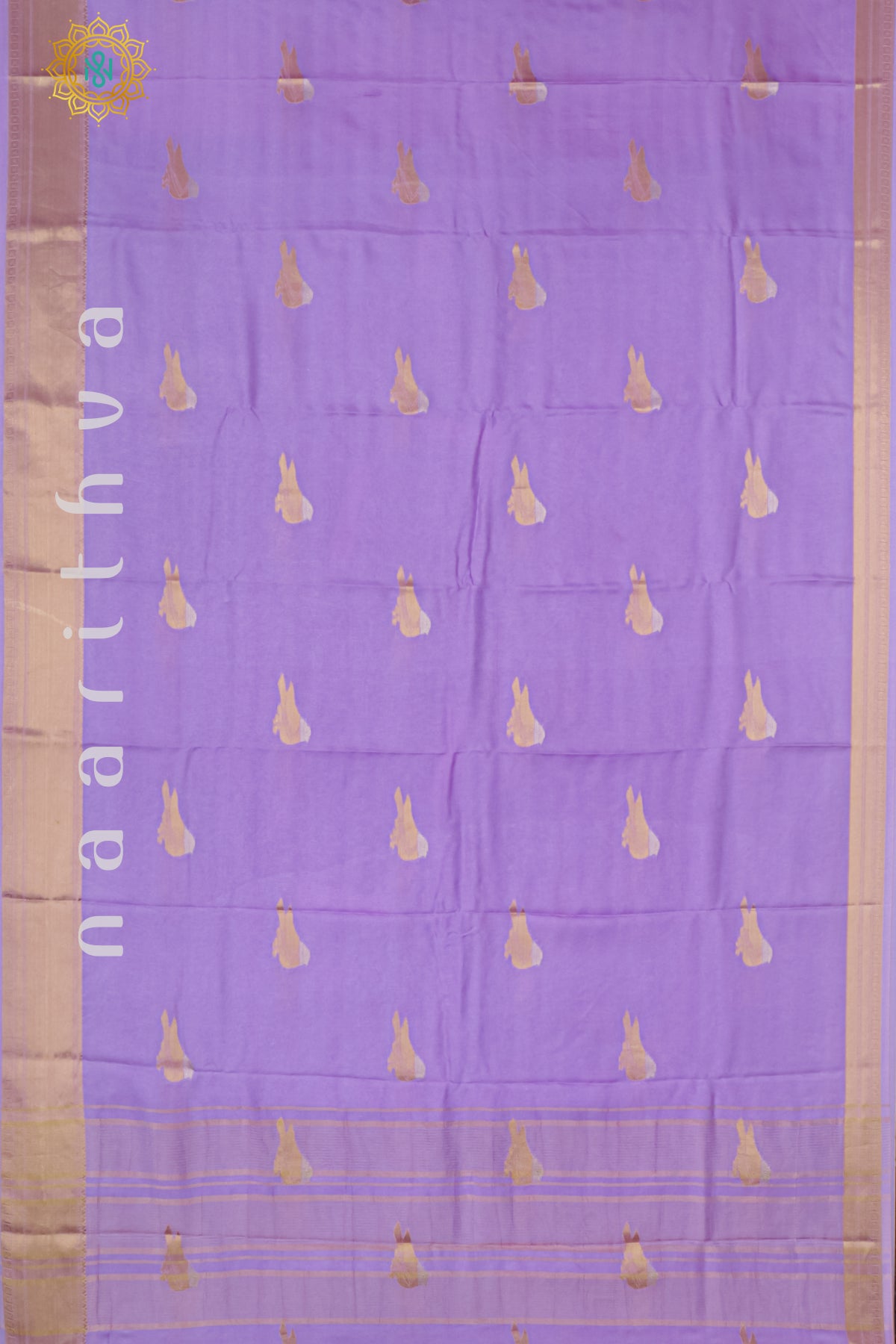 LAVENDER WITH MAROON - DOLA SILK