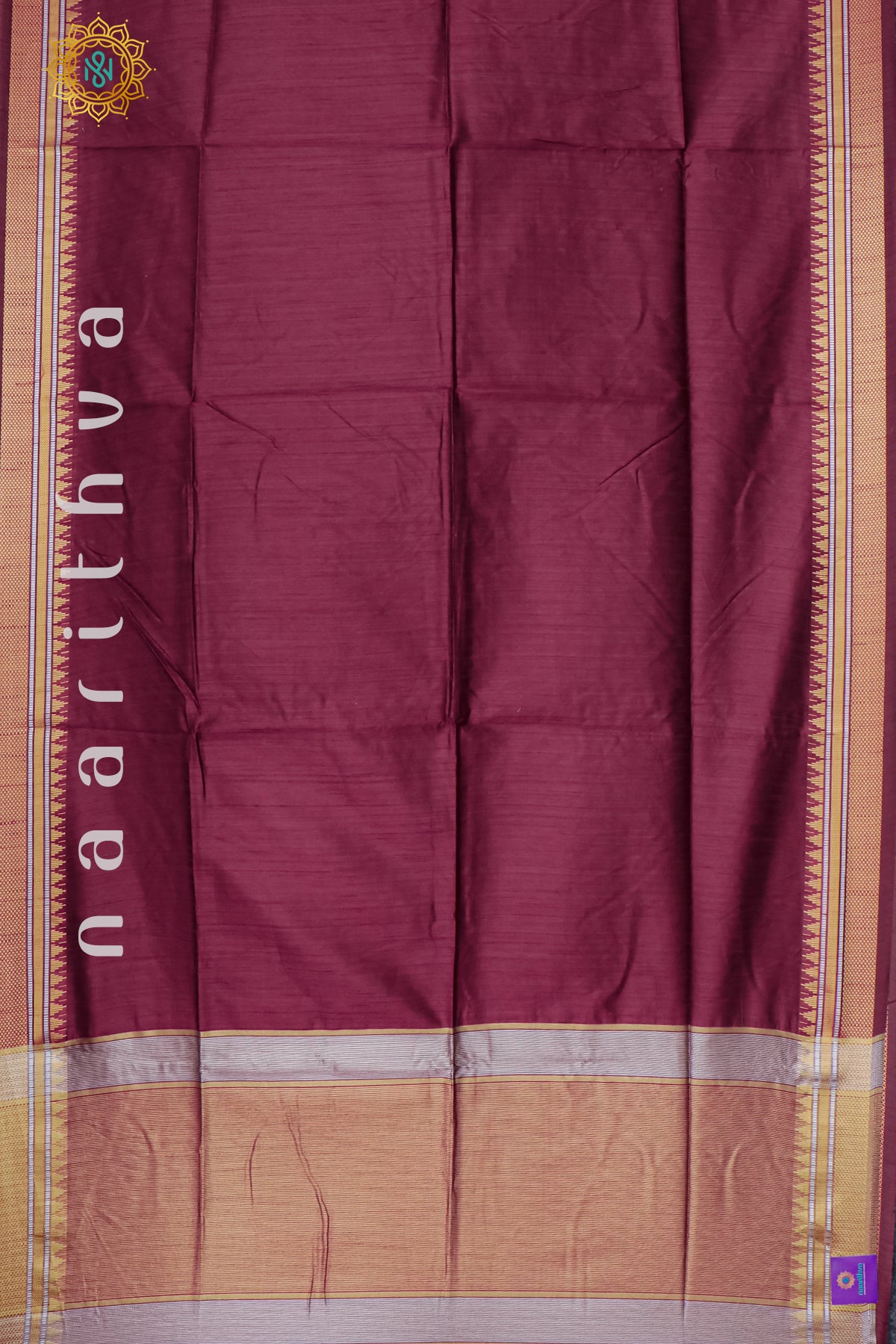 MAROON - RAW SILK