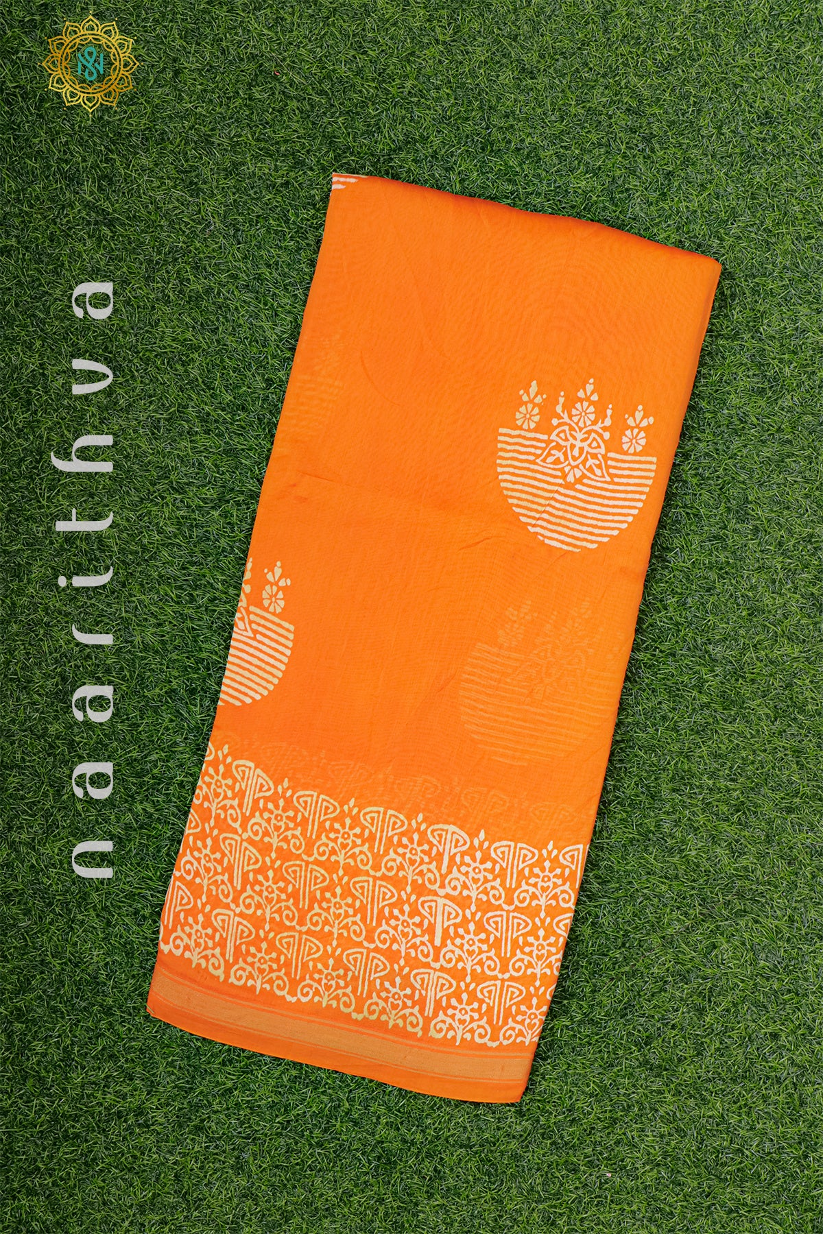 ORANGE - CHANDERI COTTON