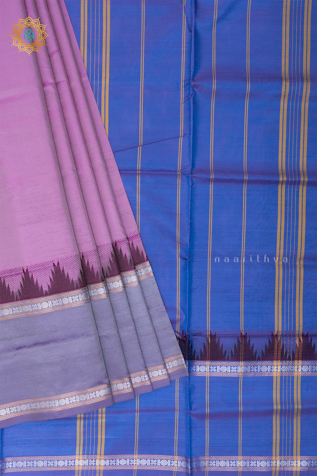 LIGHT PINK WITH BLUE - BANANA PITH