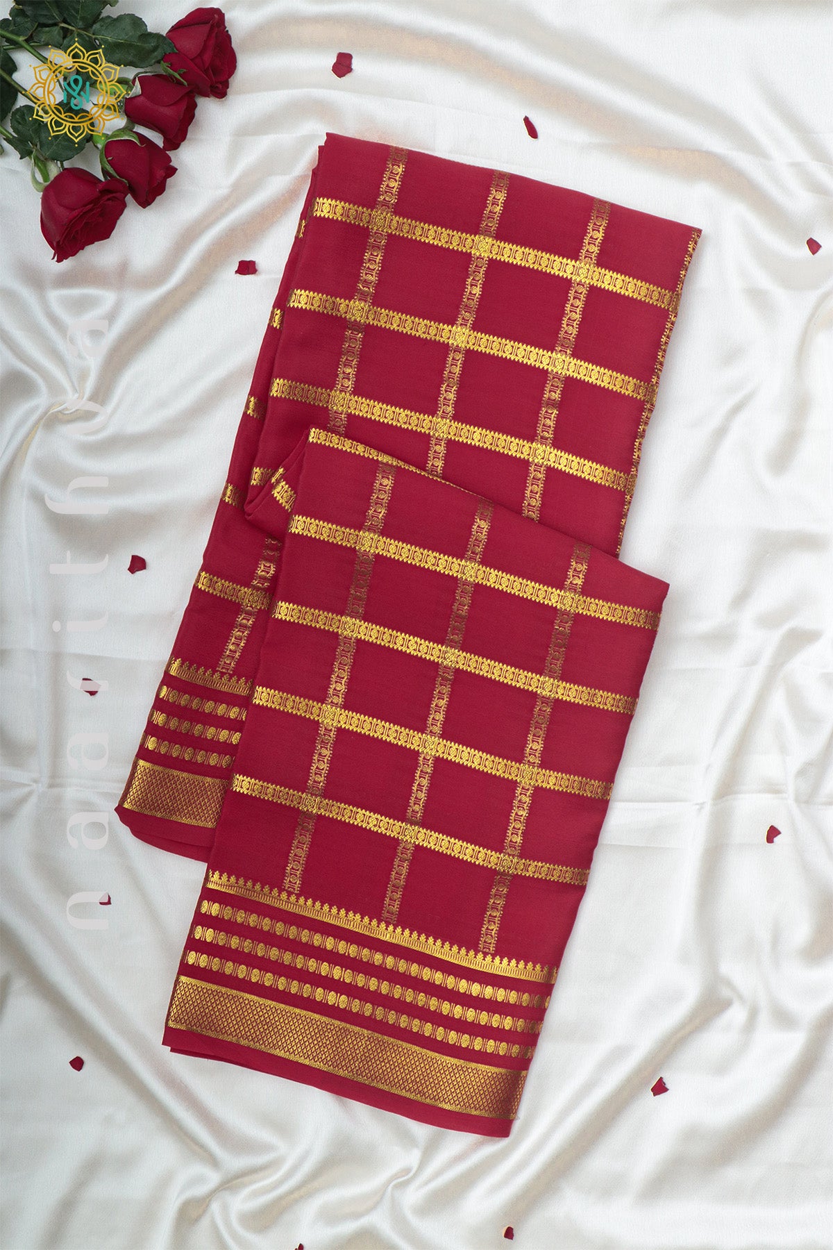 RED - PURE MYSORE CREPE SILK