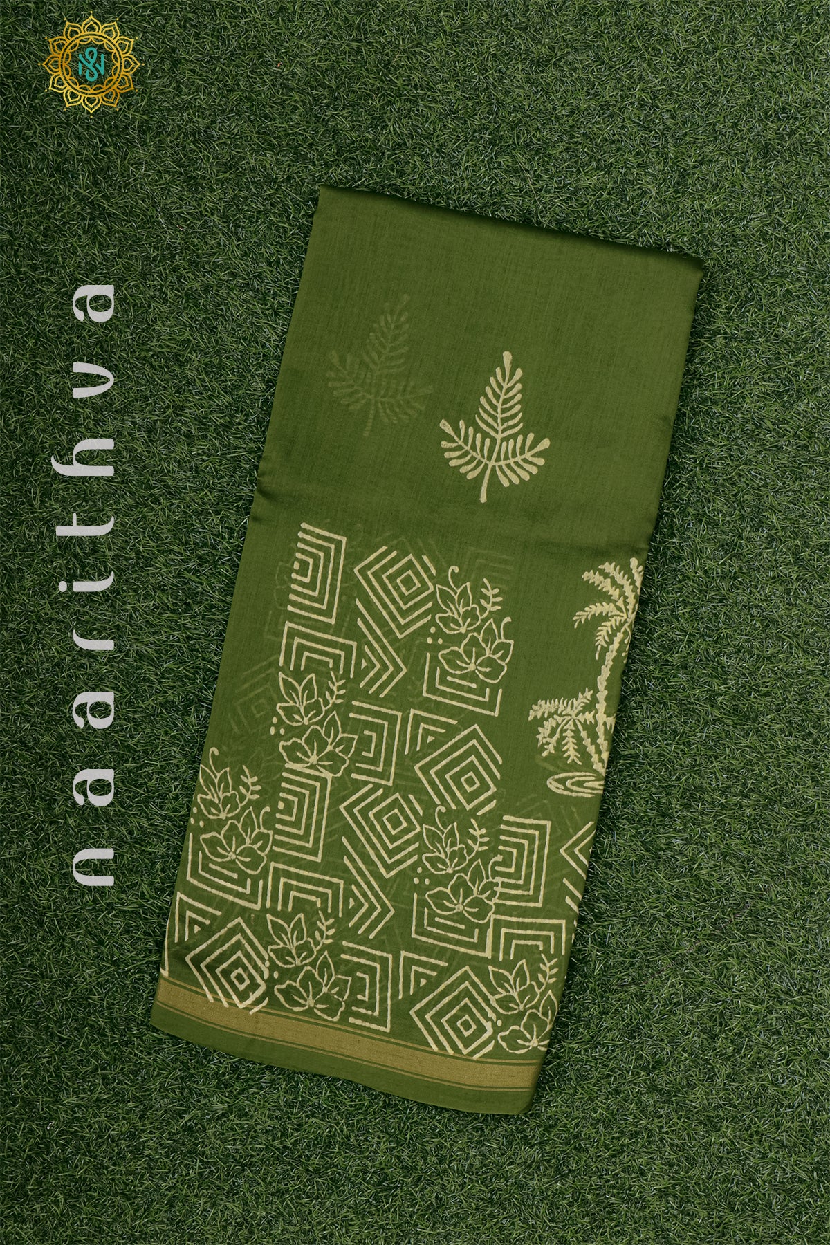 GREEN - CHANDERI  COTTON