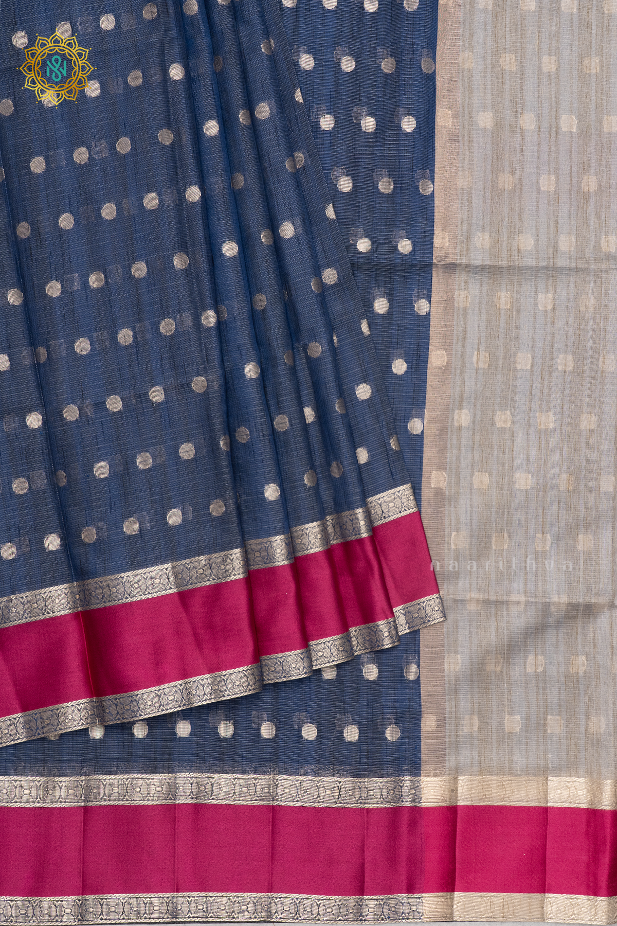 BLUE WITH PINK - KOTA COTTON