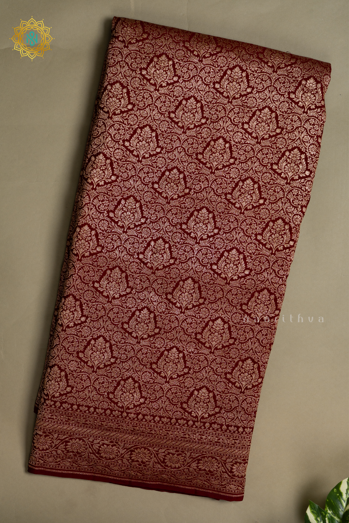 BROWN - PURE BANARASI CREPE