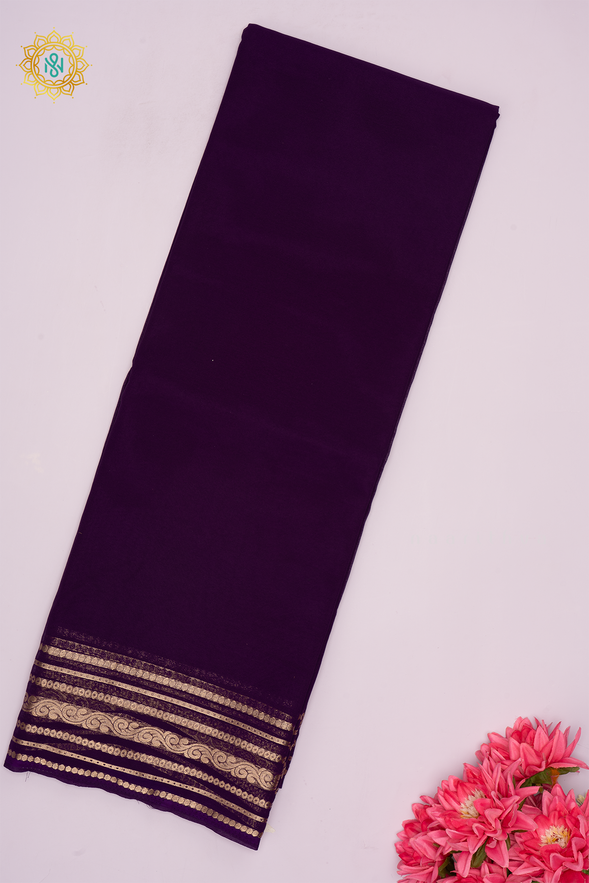 PURPLE - SEMI MYSORE CREPE SILK