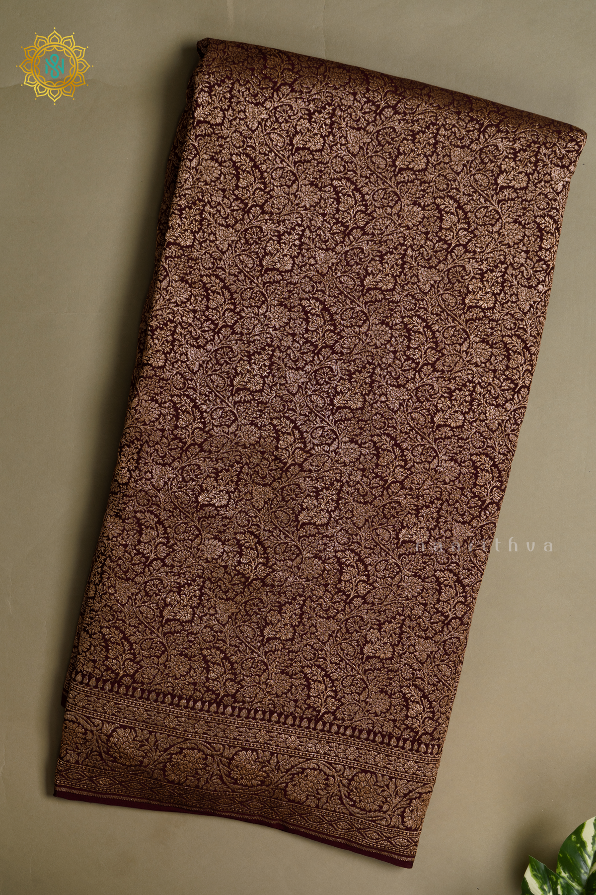 BROWN - PURE BANARASI CREPE