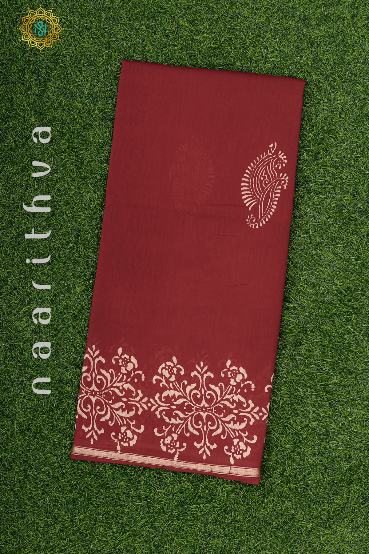 MAROON - CHANDERI COTTON