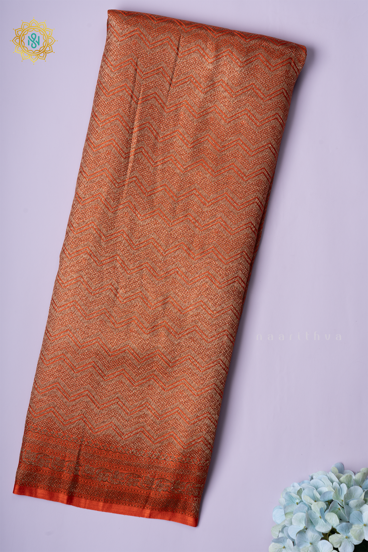 ORANGE - SATIN  BANARASI