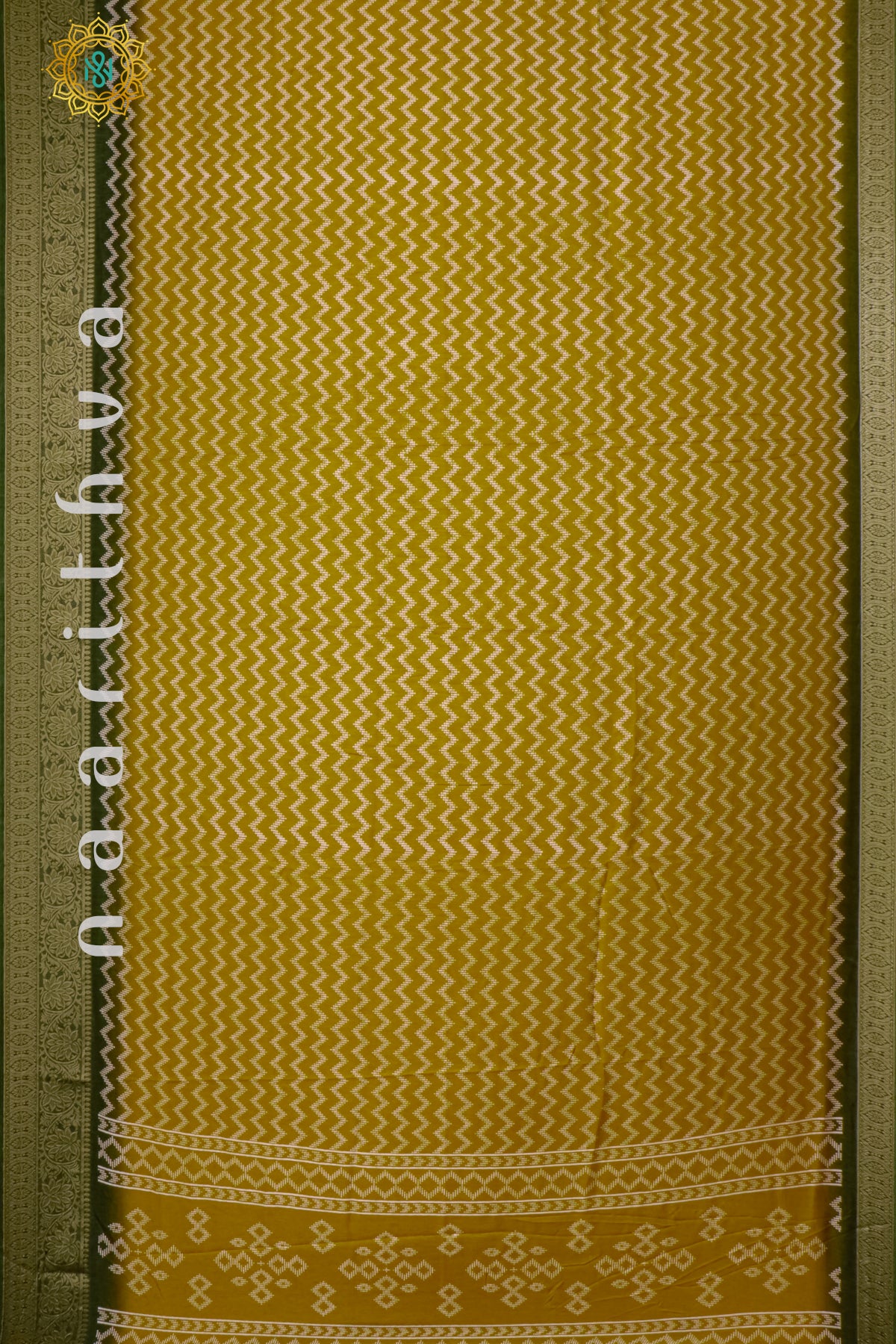 MUSTARD WITH GREEN - DOLA SILK