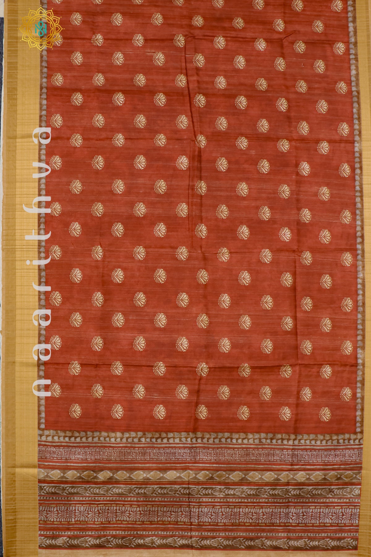 MAROON WITH BROWN - DOLA SILK