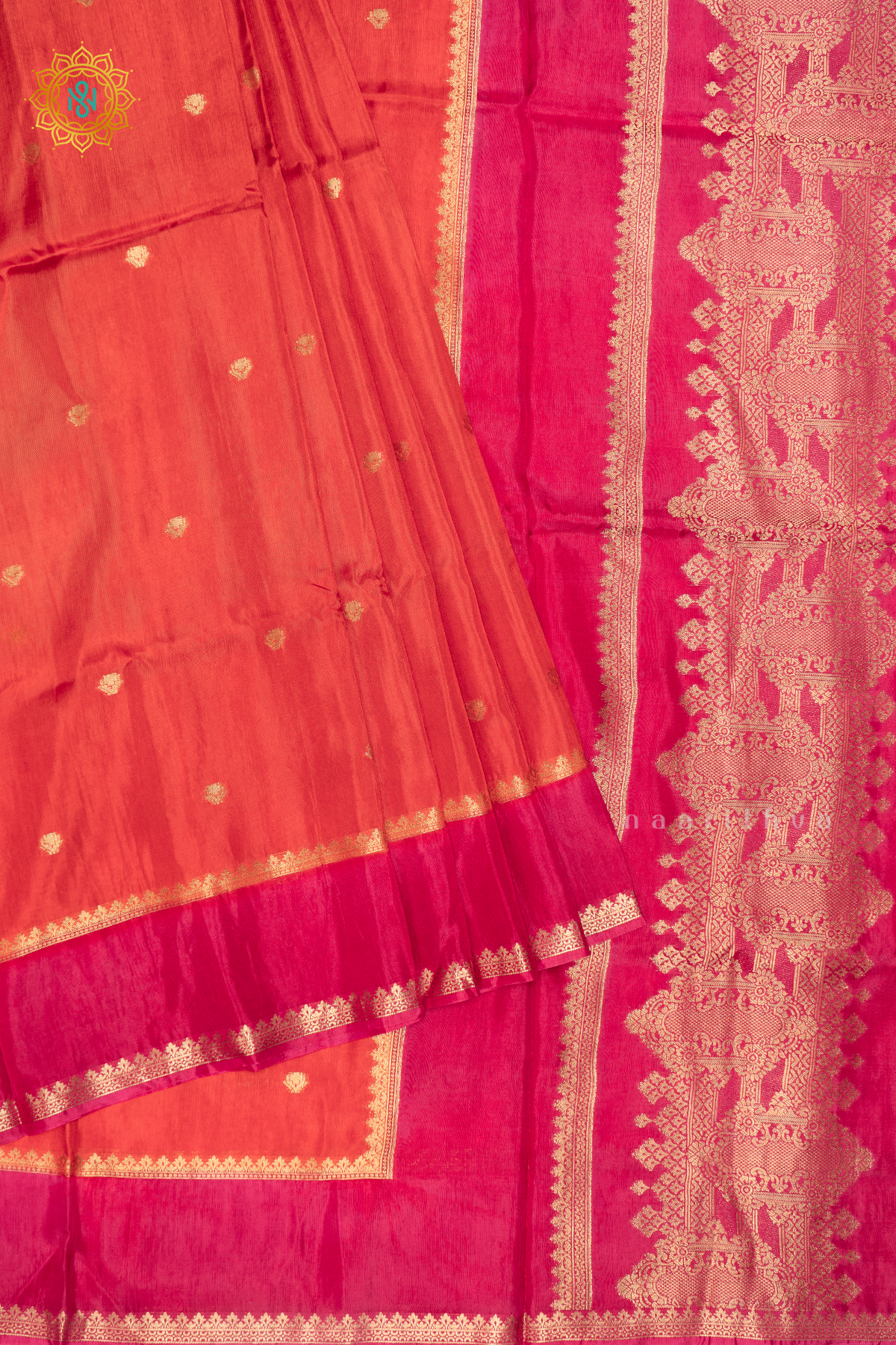ORANGE WITH PINK - DOLA SILK