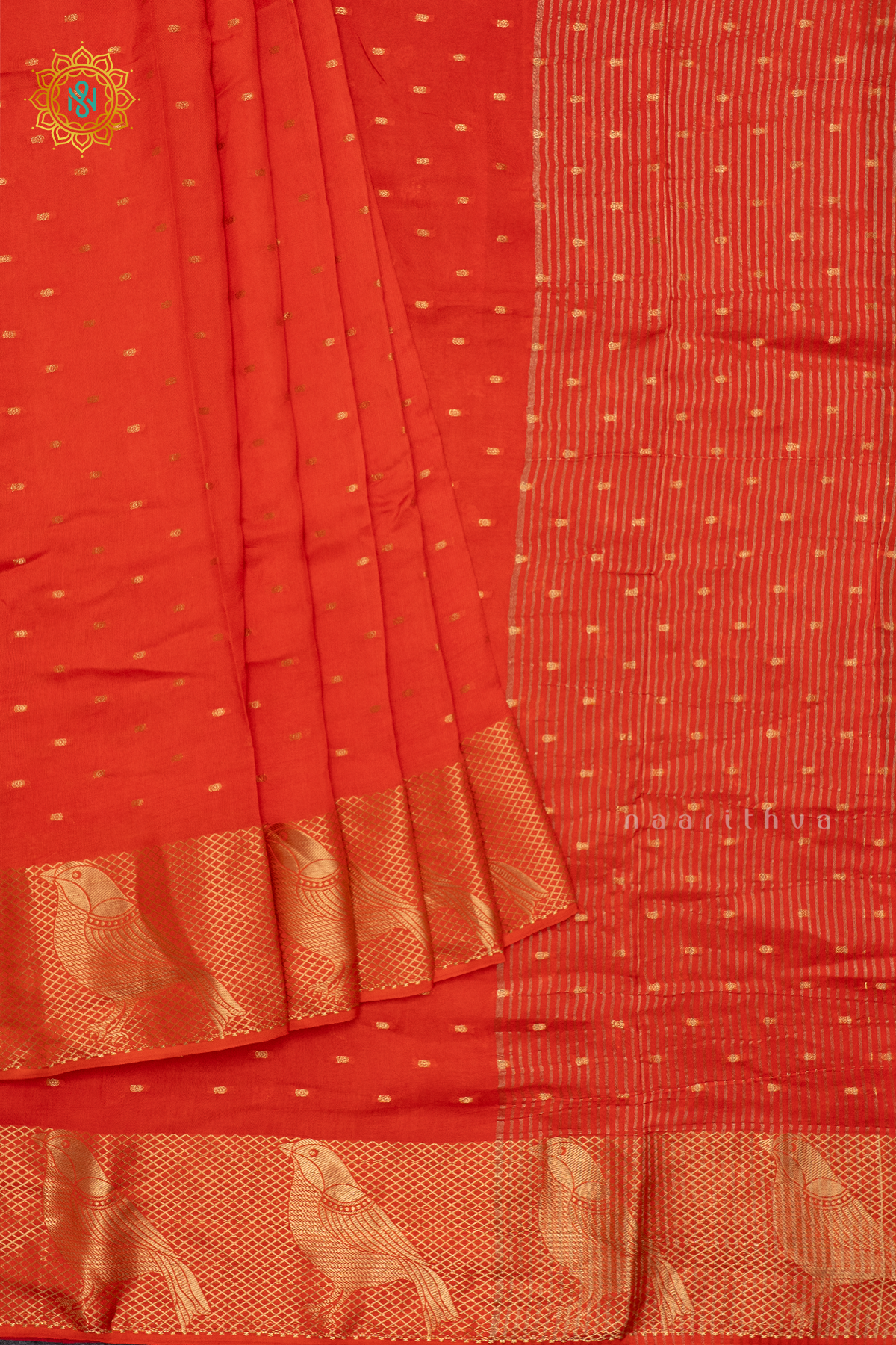 ORANGE WITH PINK - DOLA SILK