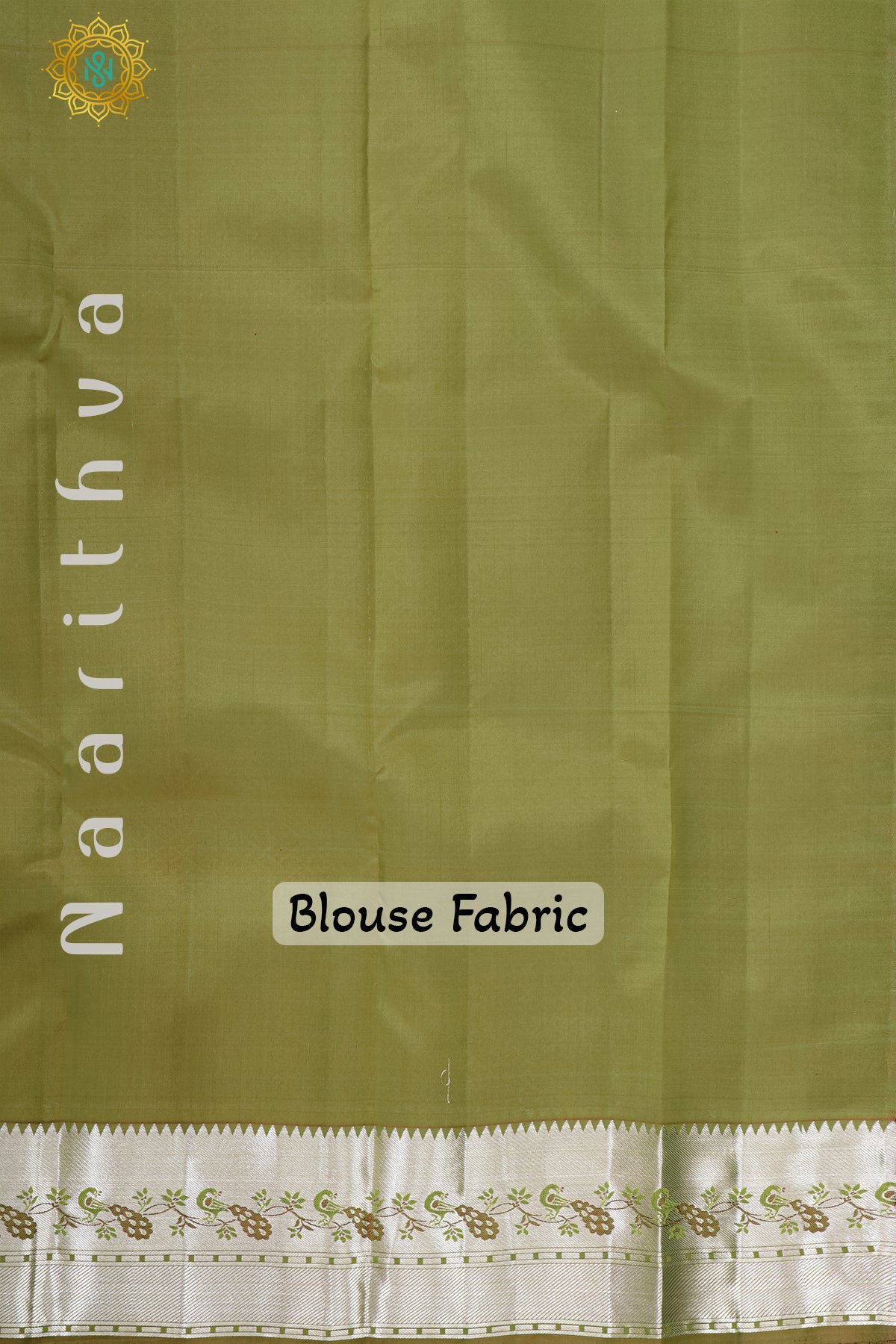 PARROT GREEN WITH OLIVE GREEN - KANJIVARAM PURE MIX