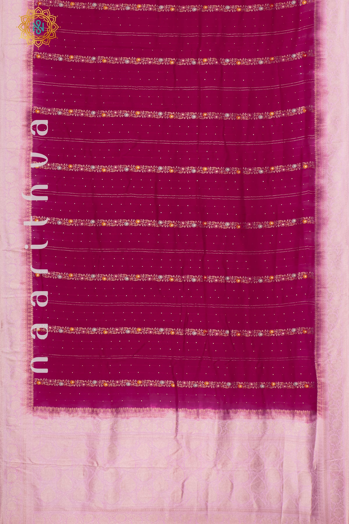 PINK WITH LIGHT PINK - DOLA SILK