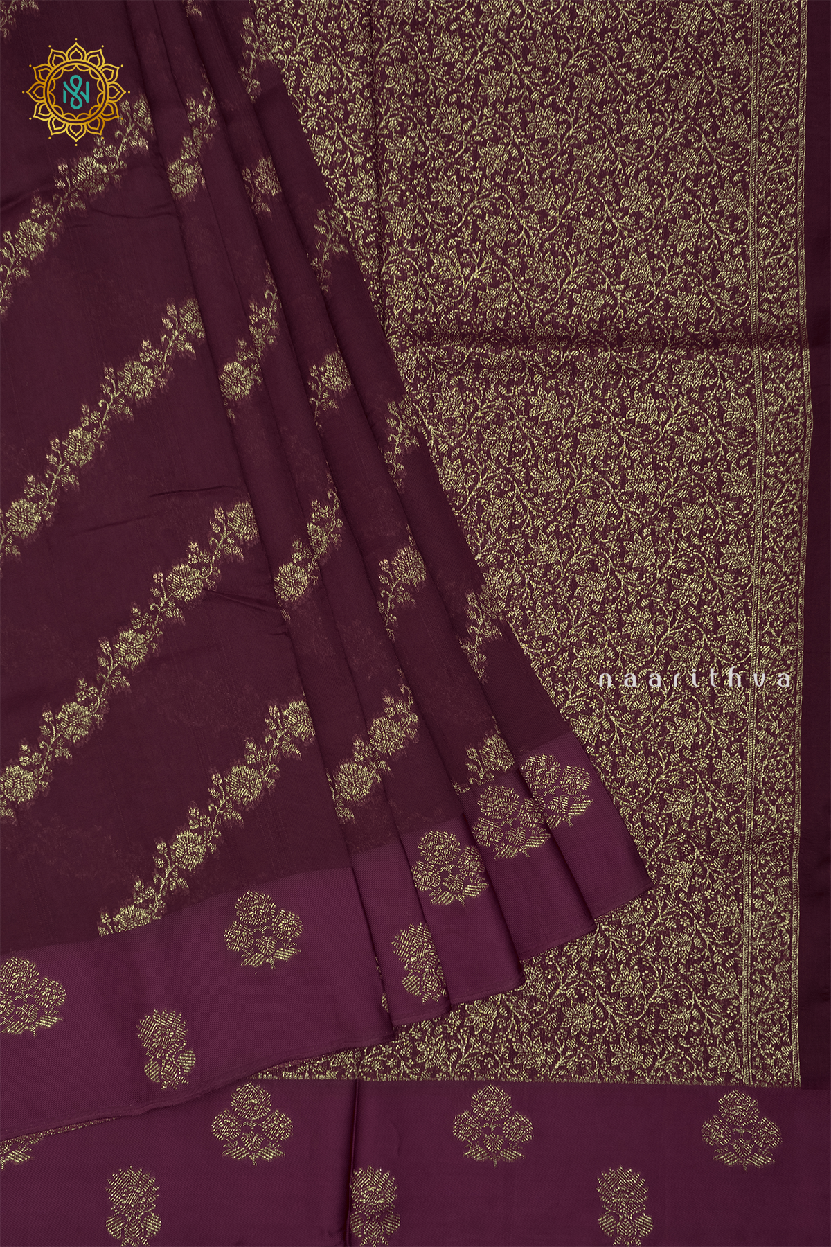 WINE - SEMI TUSSAR SILK