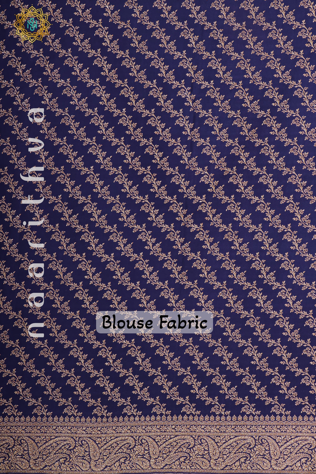 NAVY BLUE - PURE BANARASI CREPE SILK