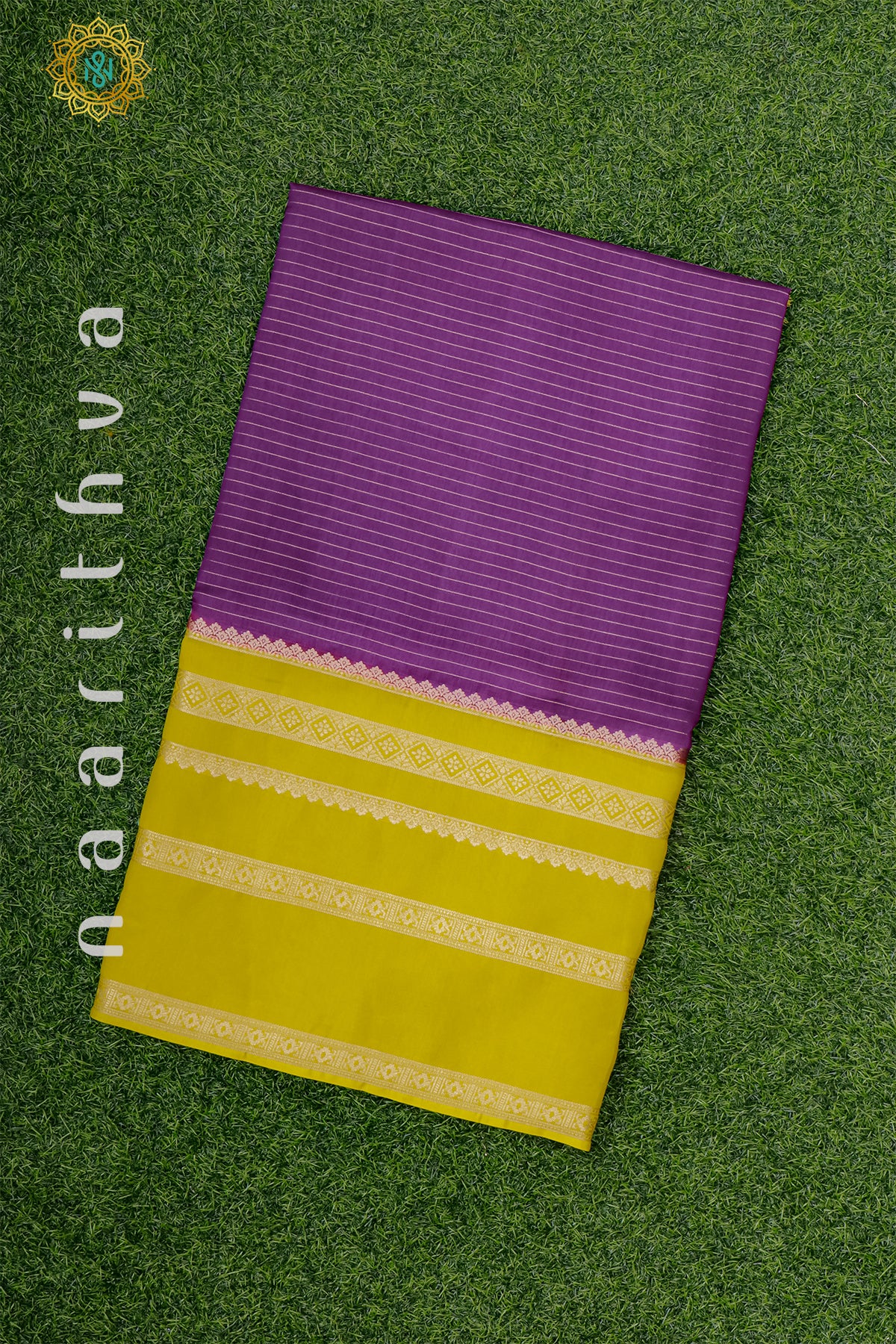 PURPLE WITH YELLOW - DOLA SILK