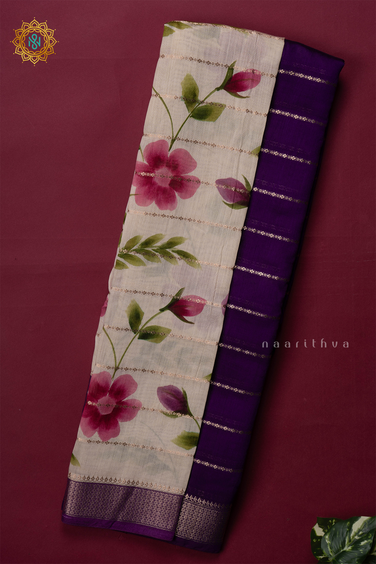 PURPLE WITH WHITE - BUTTER CREPE