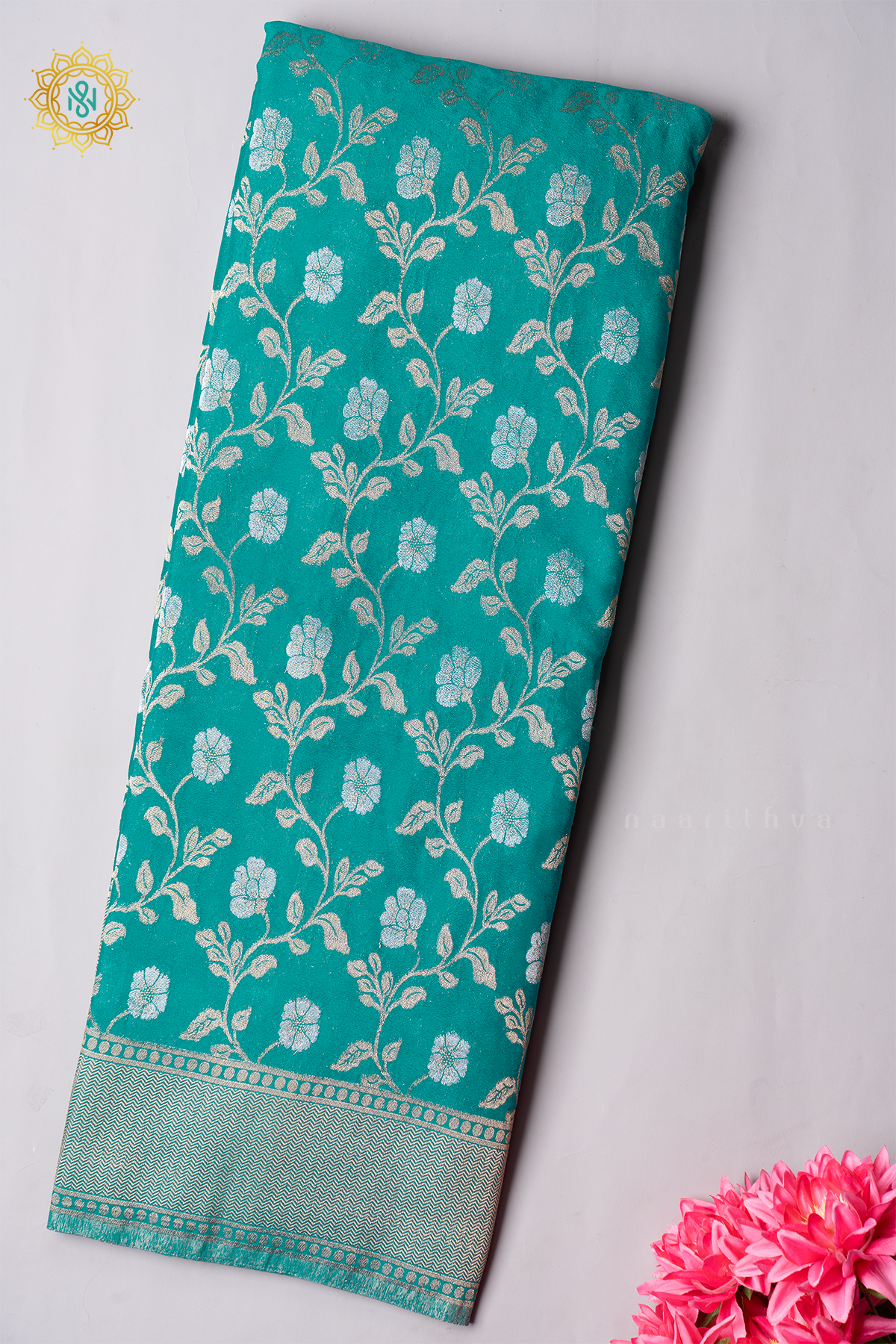 AQUA GREEN - SEMI CHIFFON GEORGETTE