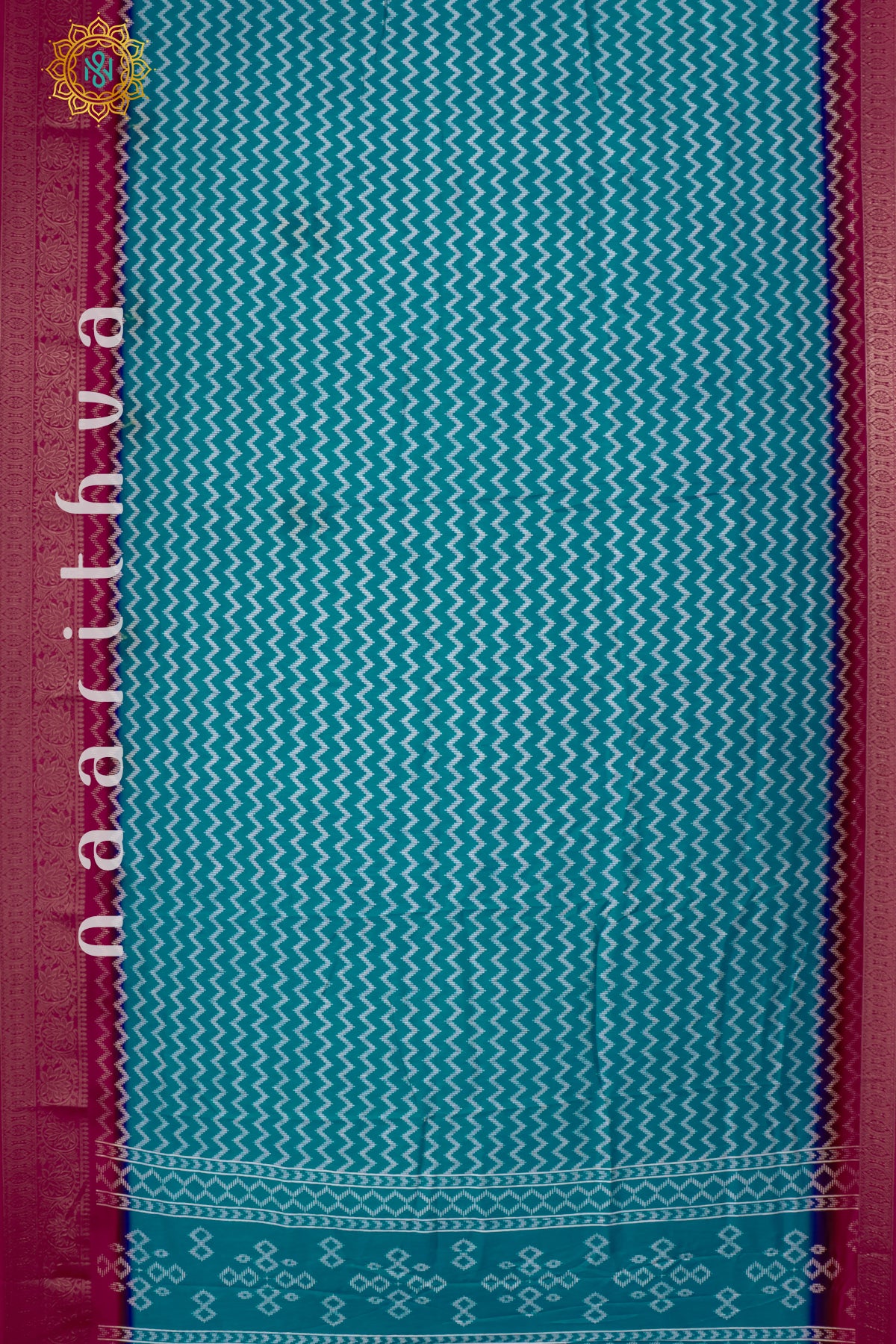 BLUE WITH PINK - DOLA SILK