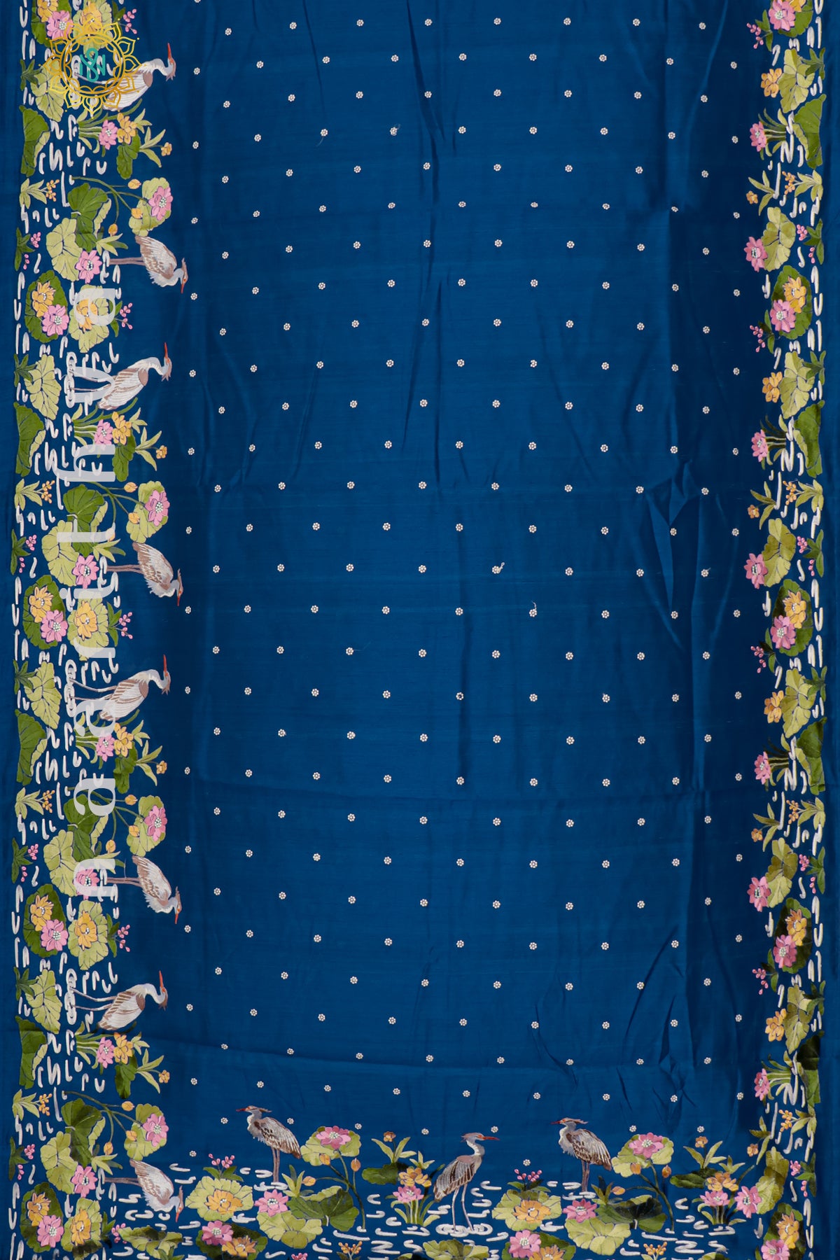 BLUE - SEMI TUSSAR SILK WITH EMBROIDERY