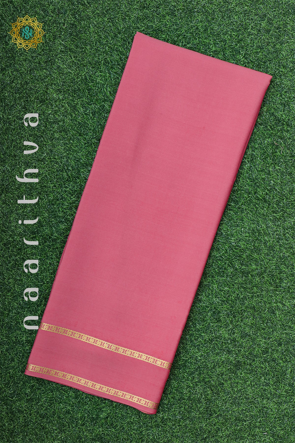 PEACHISH PINK - PURE MYSORE CREPE SILK