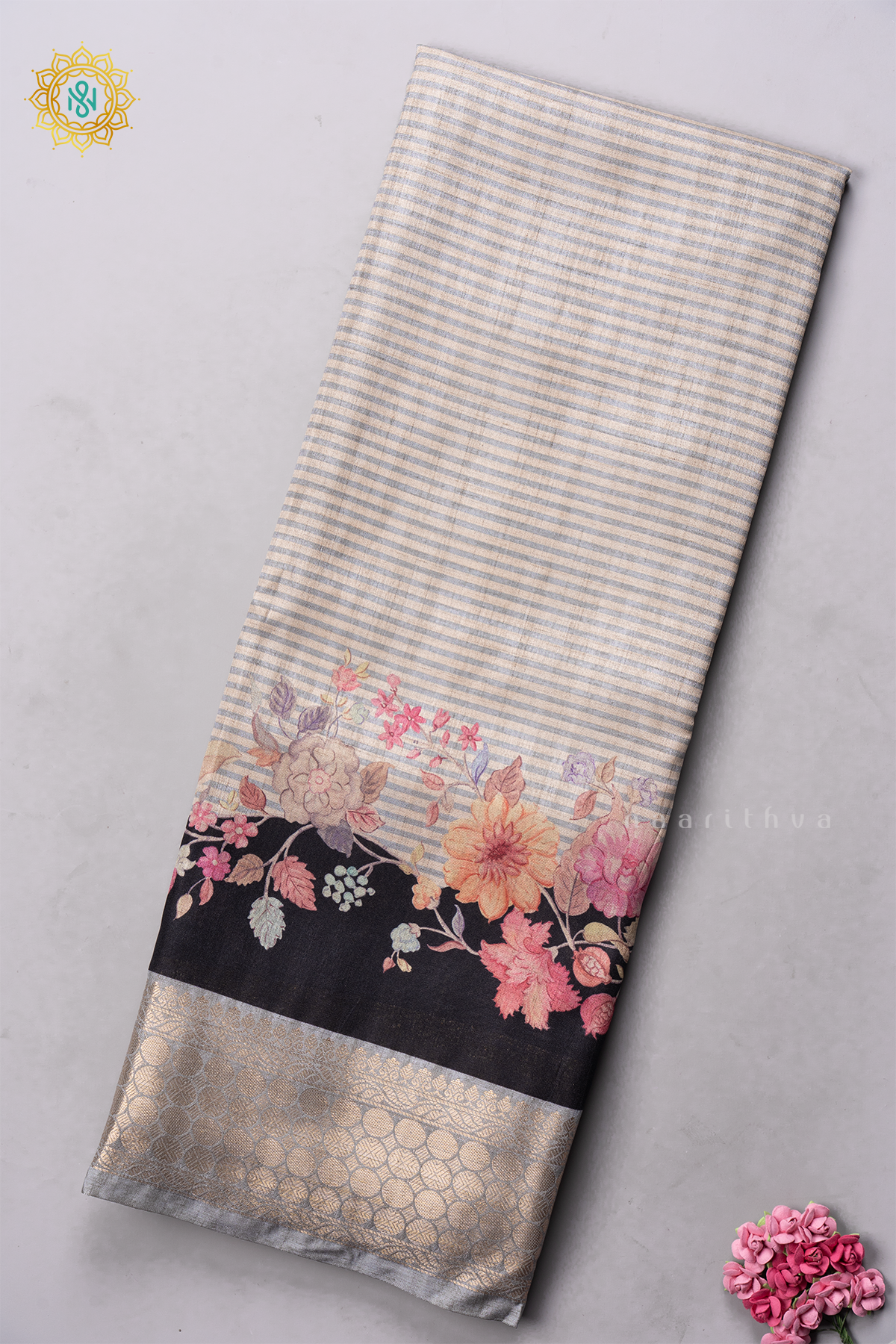 GREY WITH BLACK- SEMI TUSSAR
