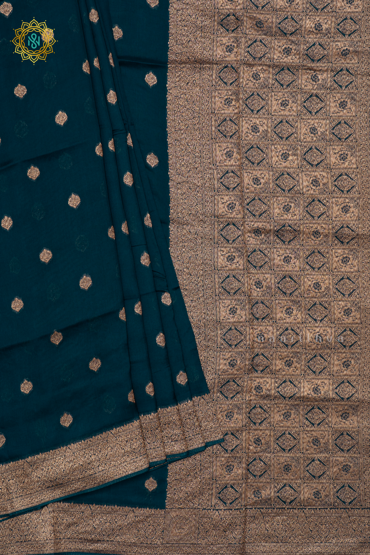 PEACOCK BLUE - SEMI TUSSAR SILK