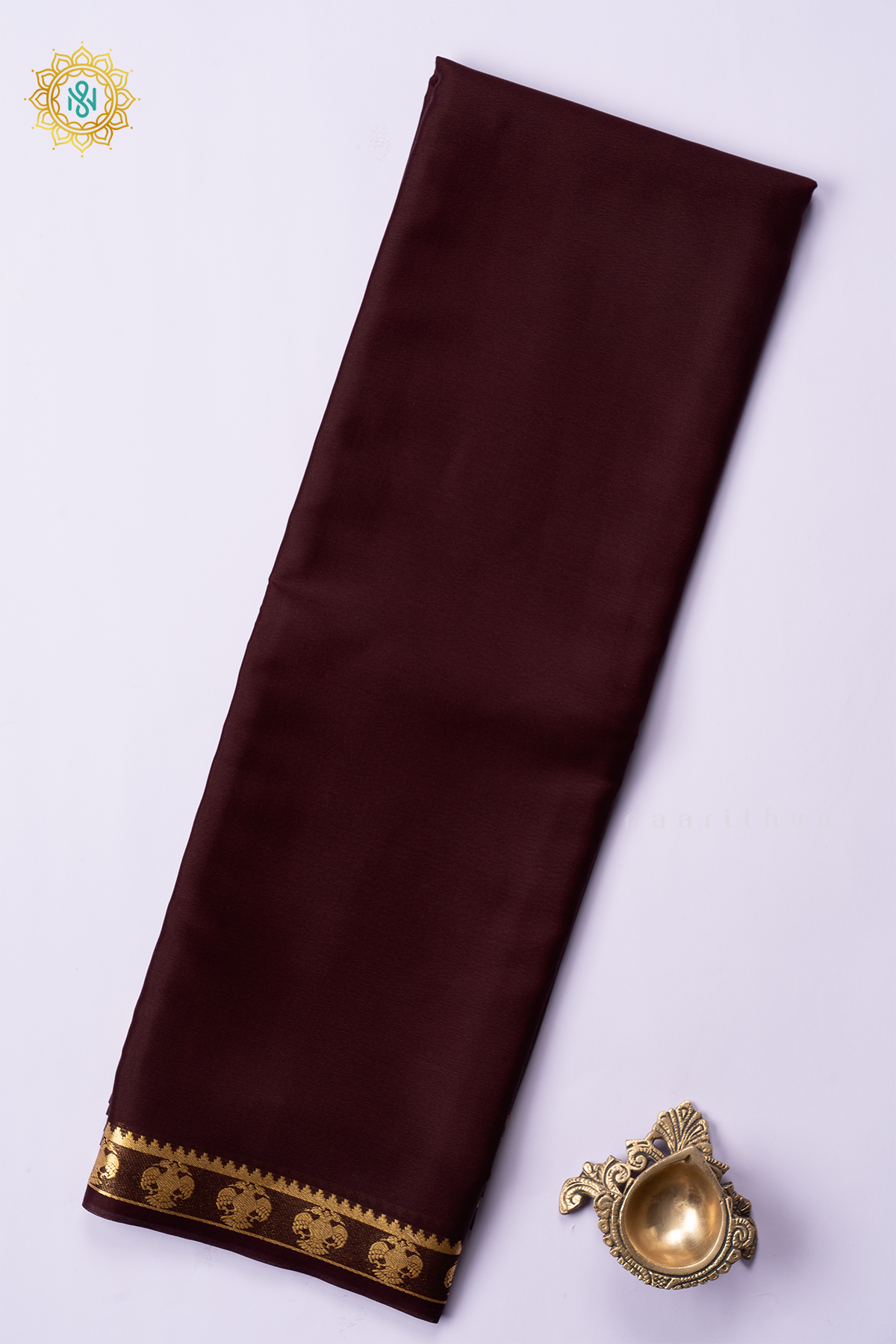 BROWN - PURE MYSORE CREPE SILK
