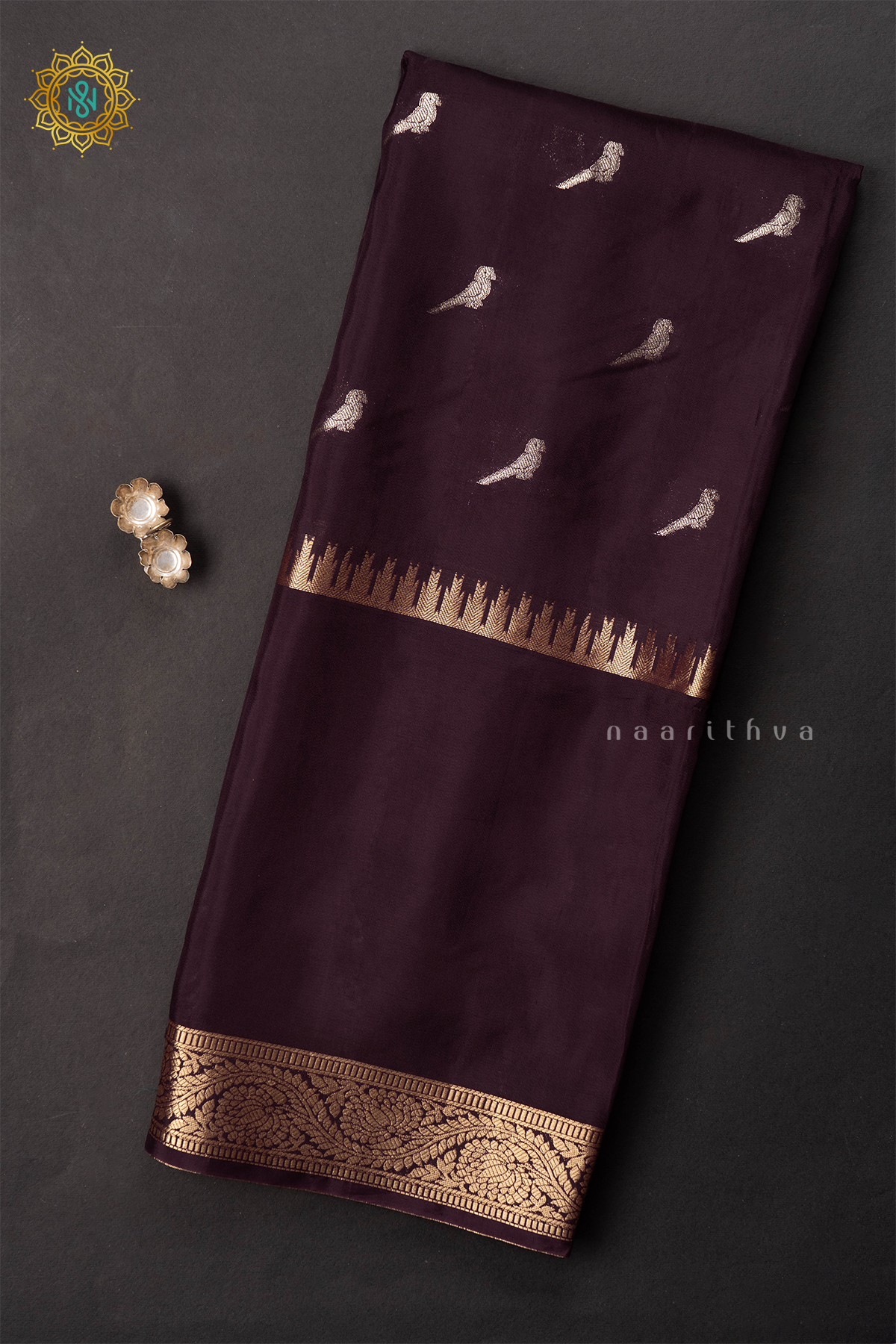 BROWN - SEMI CREPE SILK