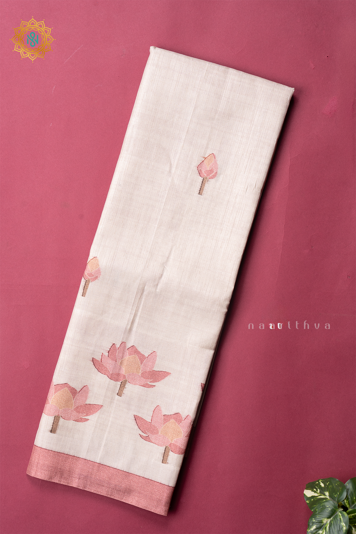 OFF WHITE WITH PEACH - KOTHA TUSSAR
