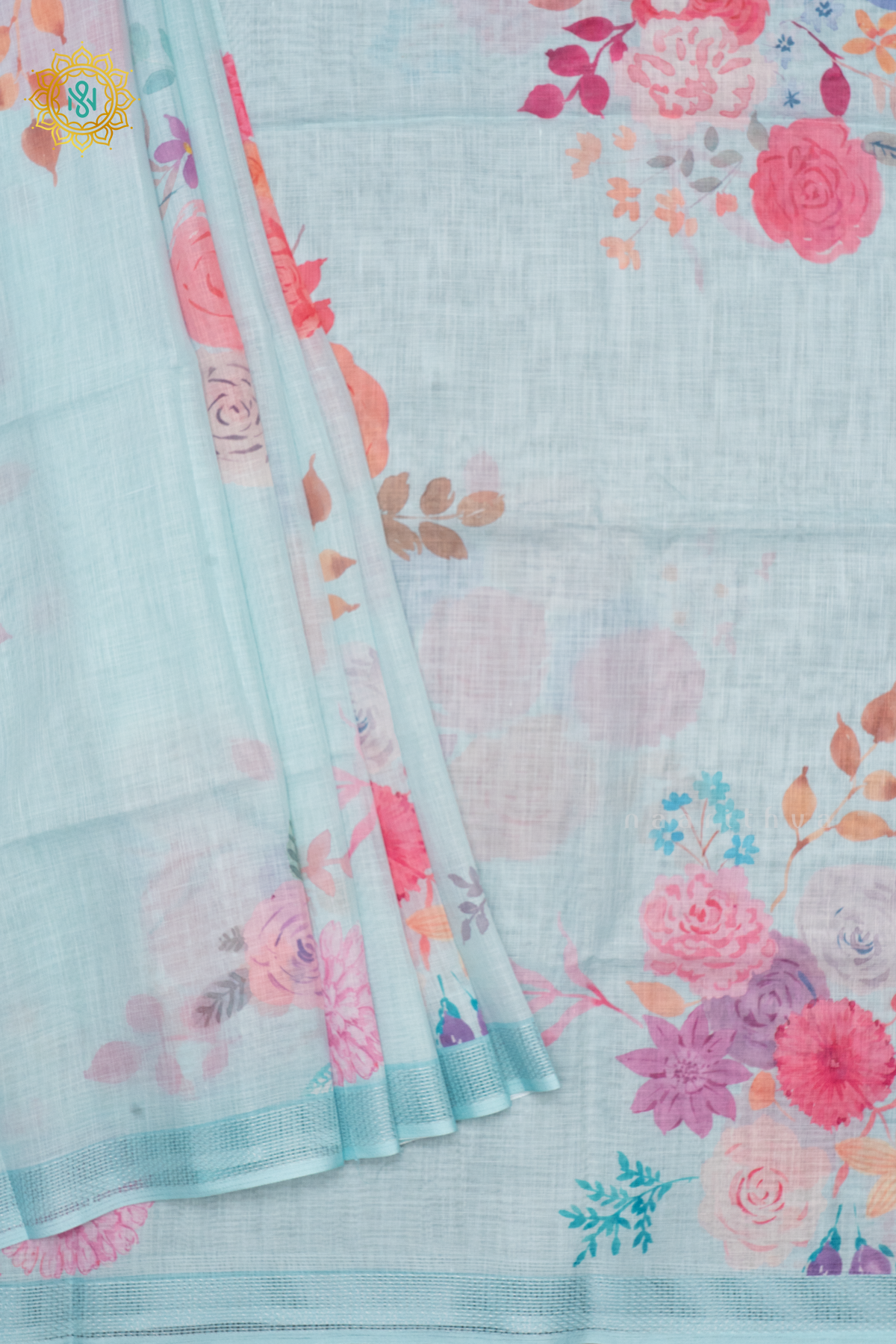 AQUA BLUE - LINEN BY COTTON