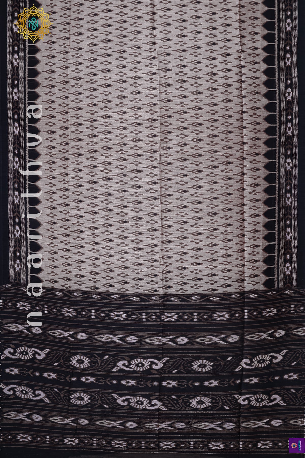 GREY WITH BLACK - JUTE COTTON