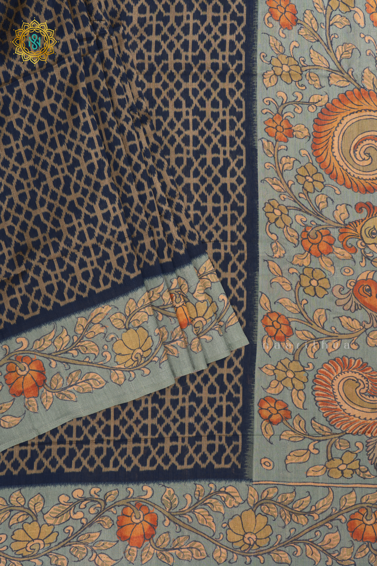 NAVY BLUE WITH PISTA GREEN - SEMI GITCHA TUSSAR