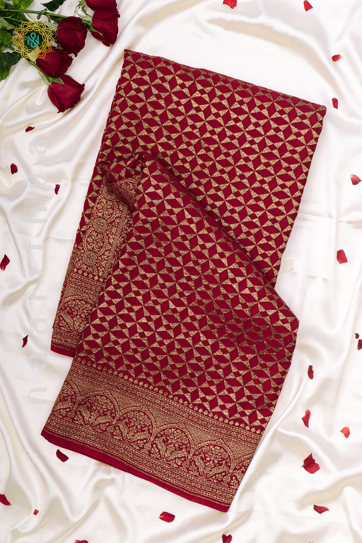 RED - PURE BANARASI CREPE SILK