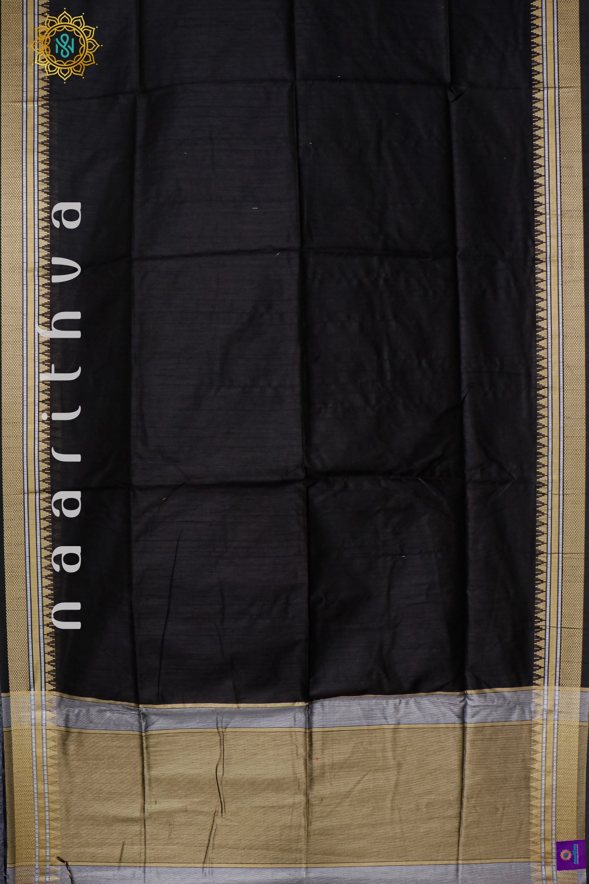 BLACK - RAW SILK