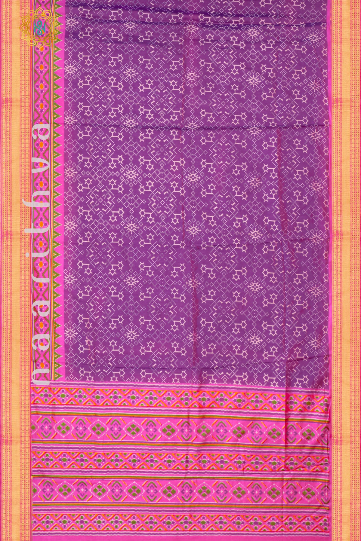 DUAL SHADE OF MAGENTA WITH PINK - SEMI CREPE SILK