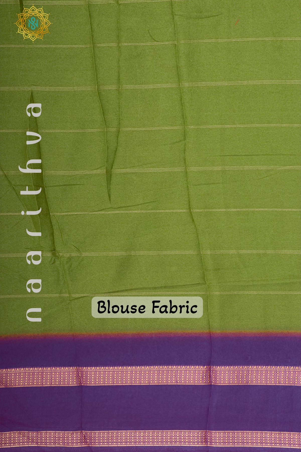 GREEN WITH PURPLE - SEMI GEORGETTE