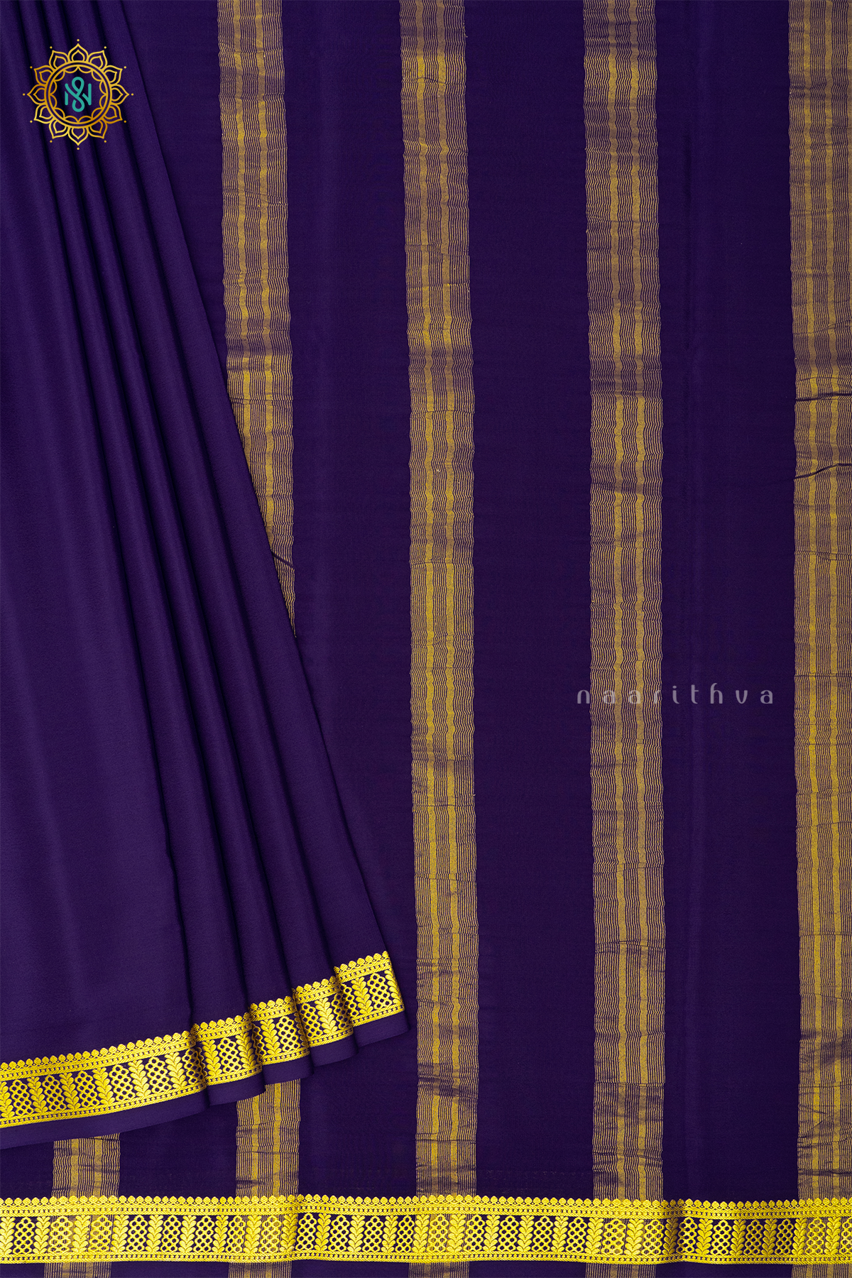 BLUE - PURE MYSORE CREPE SILK
