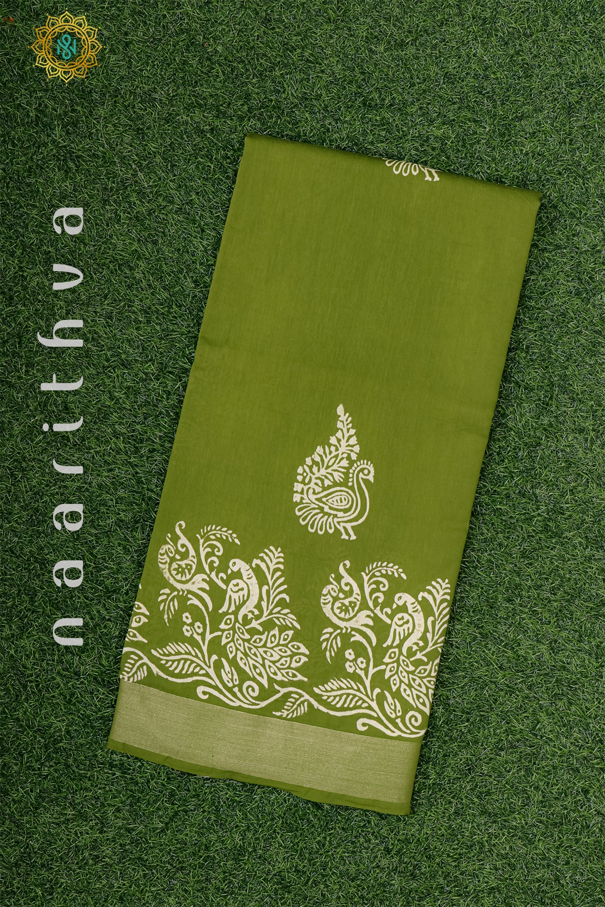 GREEN - CHANDERI SILK COTTON