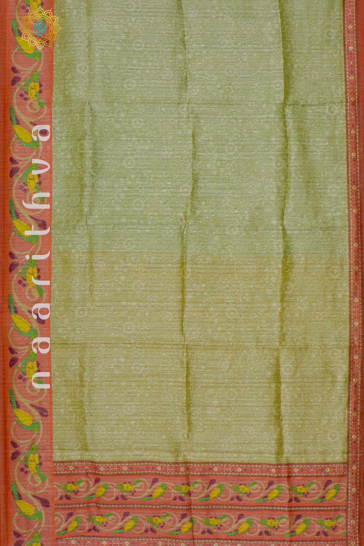 SAGE GREEN WITH RUST ORANGE - KOTHA TUSSAR