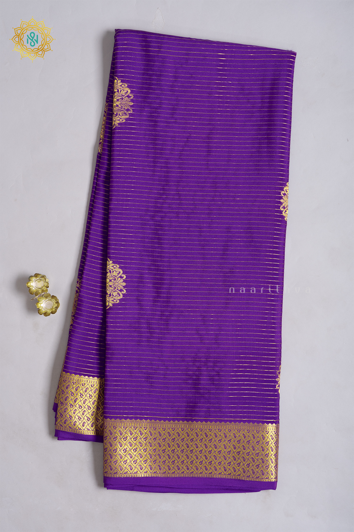 PURPLE - PURE MYSORE CREPE SILK