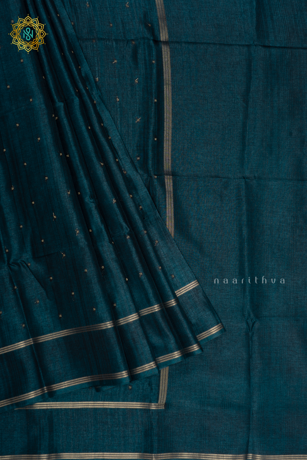 PEACOCK BLUE - SEMI TUSSAR SILK