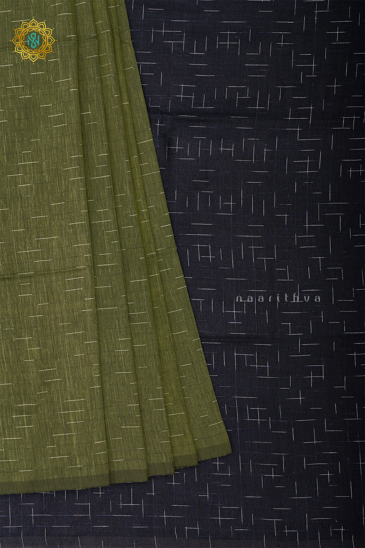 GREEN WITH BLACK - MUL COTTON