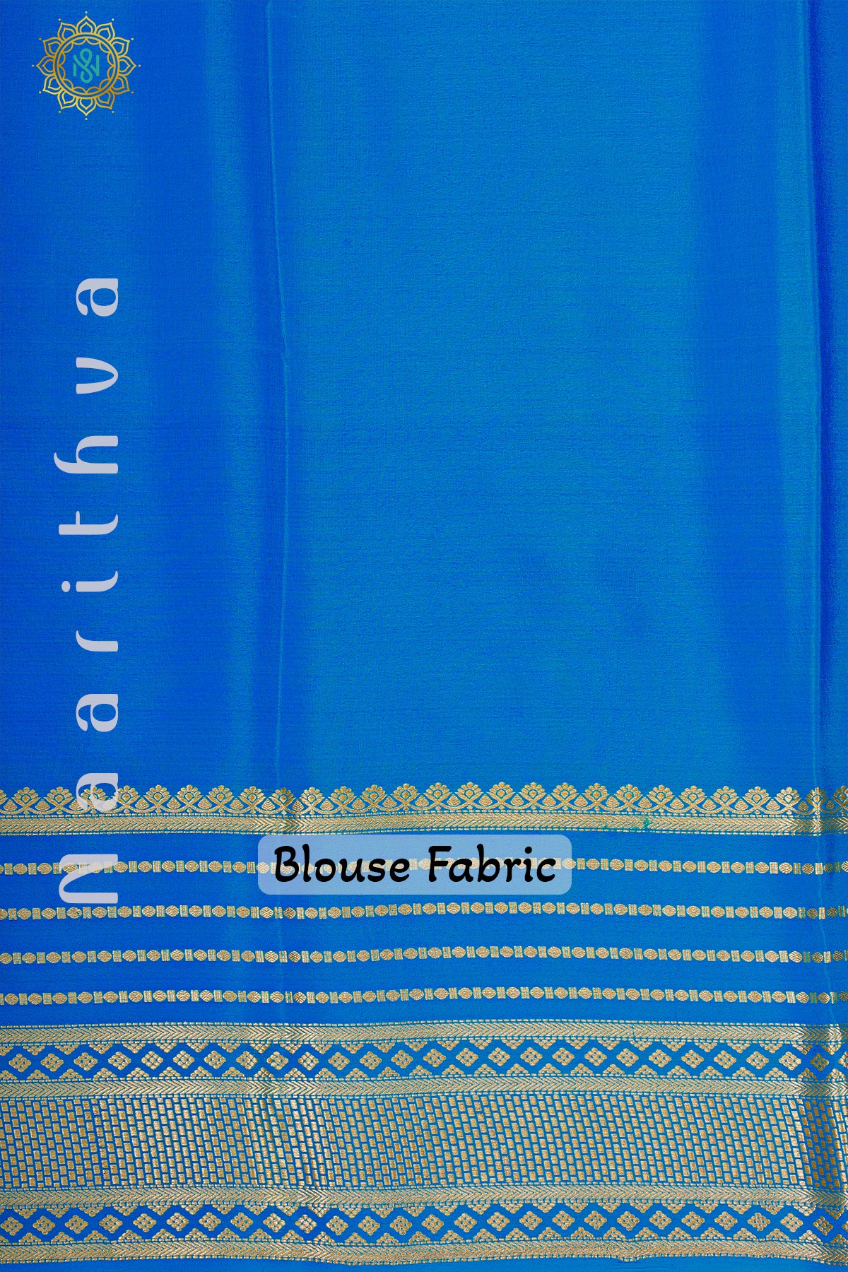 YELLOW WITH SKY BLUE - MYSORE CREPE SILK